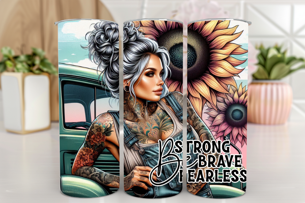 #052 Motivational Girl Tumbler 20oz