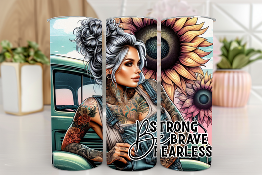 #052 Motivational Girl Tumbler 20oz