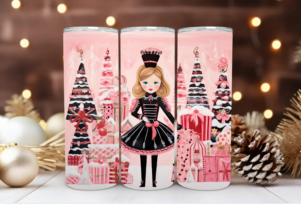 #072 Ballerina Christmas Tumbler 20oz