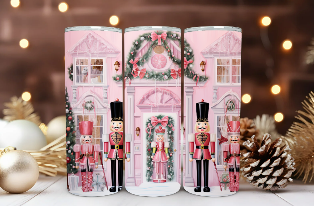 #074 Pink Nutcracker House Tumbler 20oz