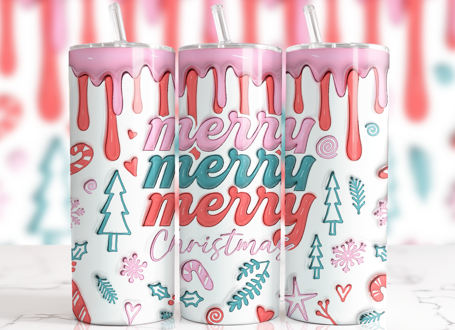 #079 Merry Christmas Tumbler 20oz