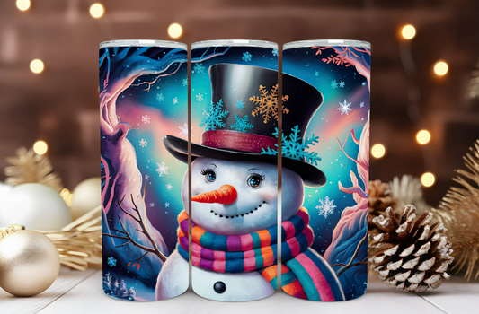 #080 Snowman Christmas Tumbler 20oz