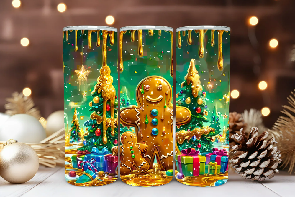 #082 Gingerbread Christmas Tumbler 20oz