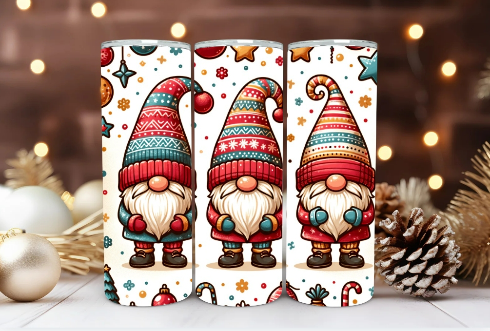 #083 Christmas Gnomes Tumbler 20oz