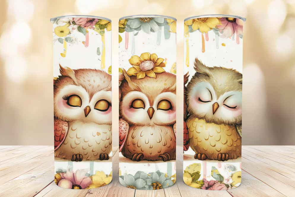 #096 Sleeping Owls Tumbler 20oz