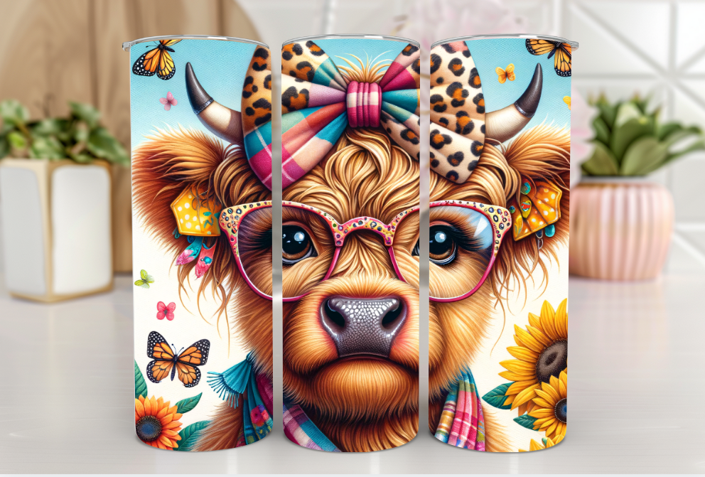 #113 Highland Cow Tumbler 20oz