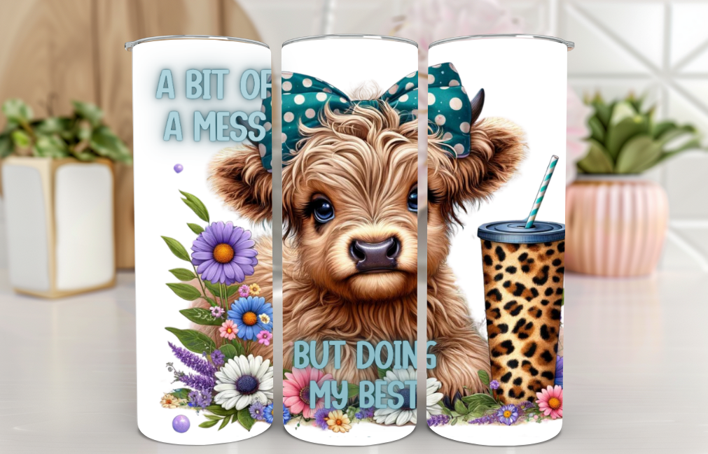 #122 Highland Cow Tumbler 20oz