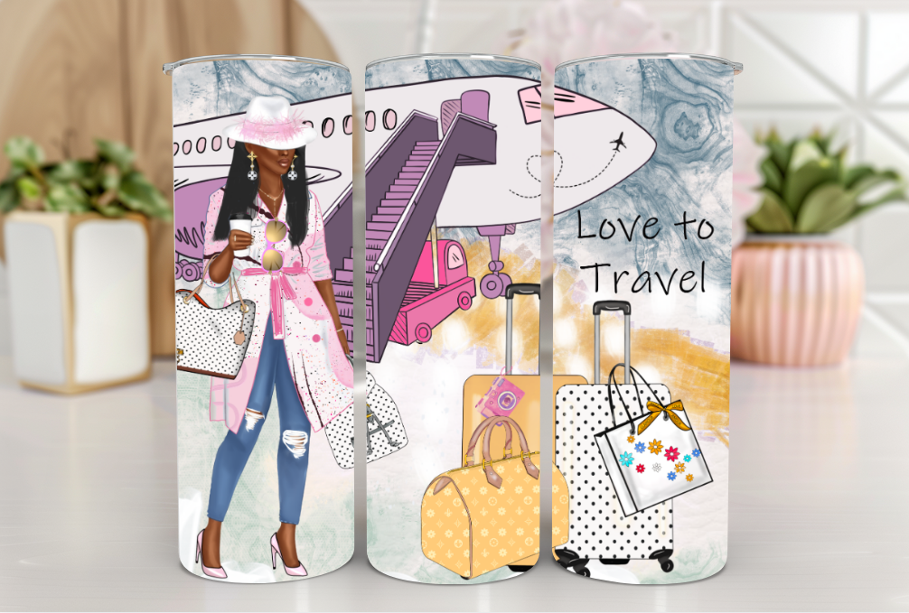 #124 Travel Girl Tumbler 20oz