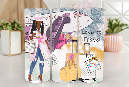 #124 Travel Girl Tumbler 20oz