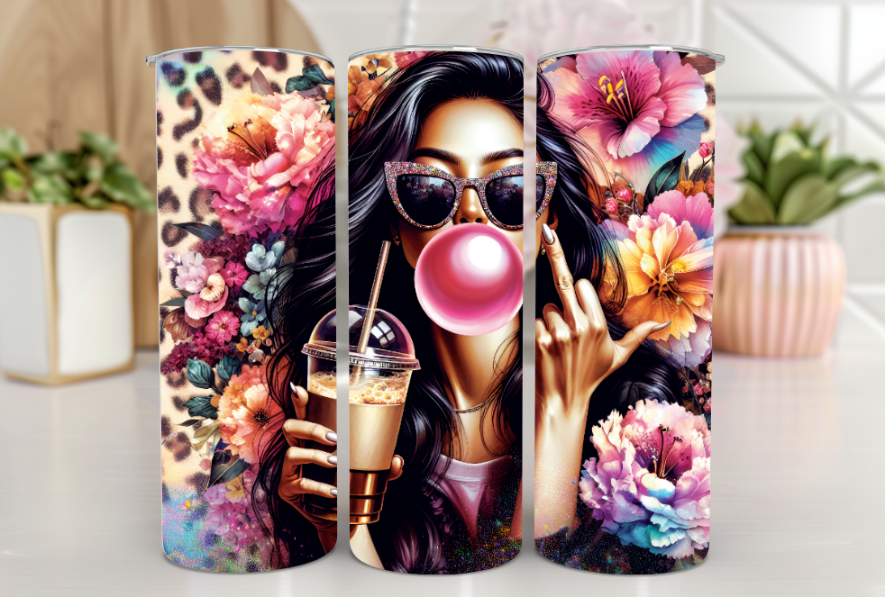 #144 Sassy Middle Finger Tumbler 20oz