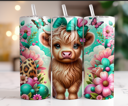 #016 Highland Cow Tumbler 20oz