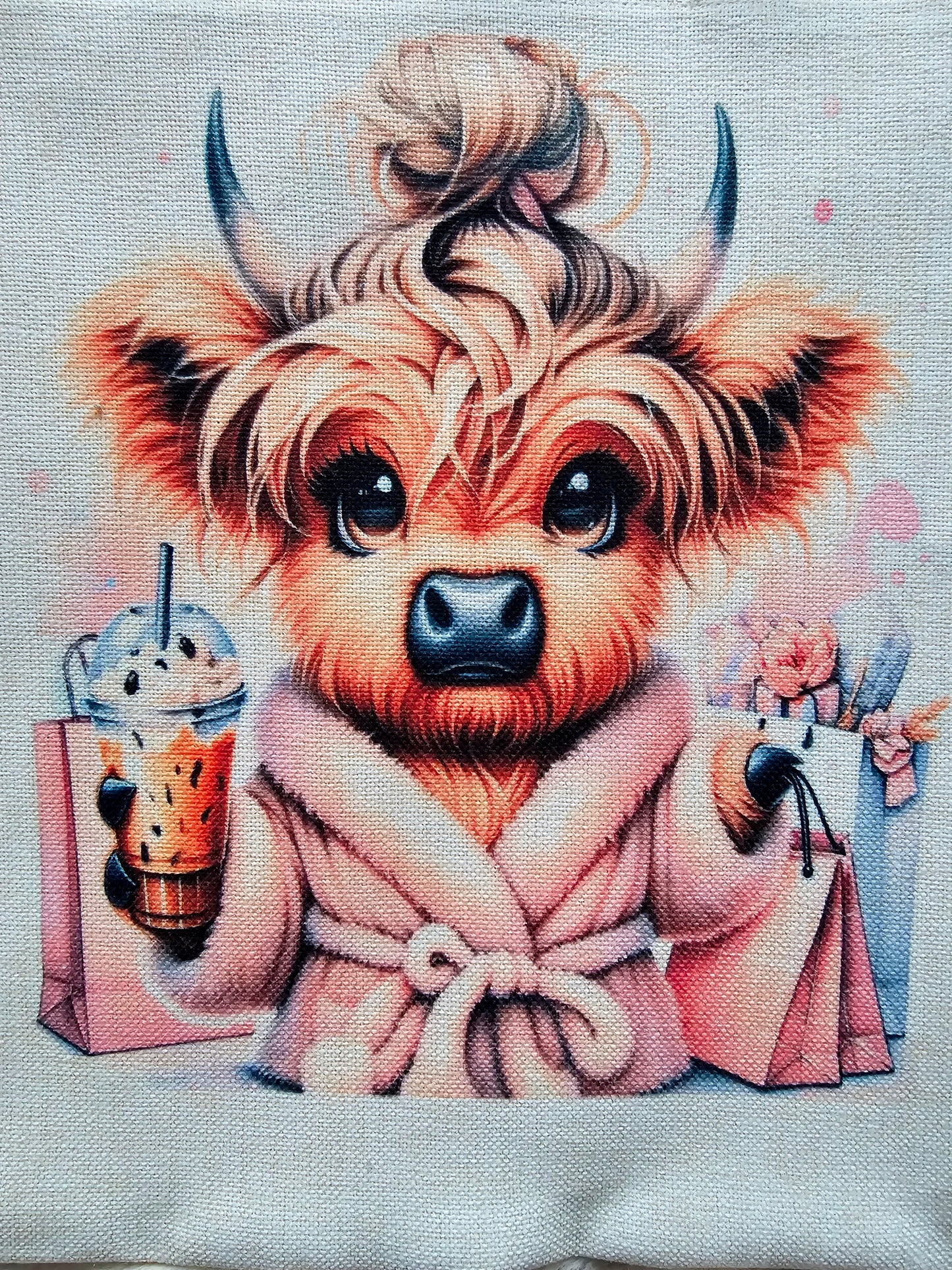 #BAG001 Tote Bag Highland Cow