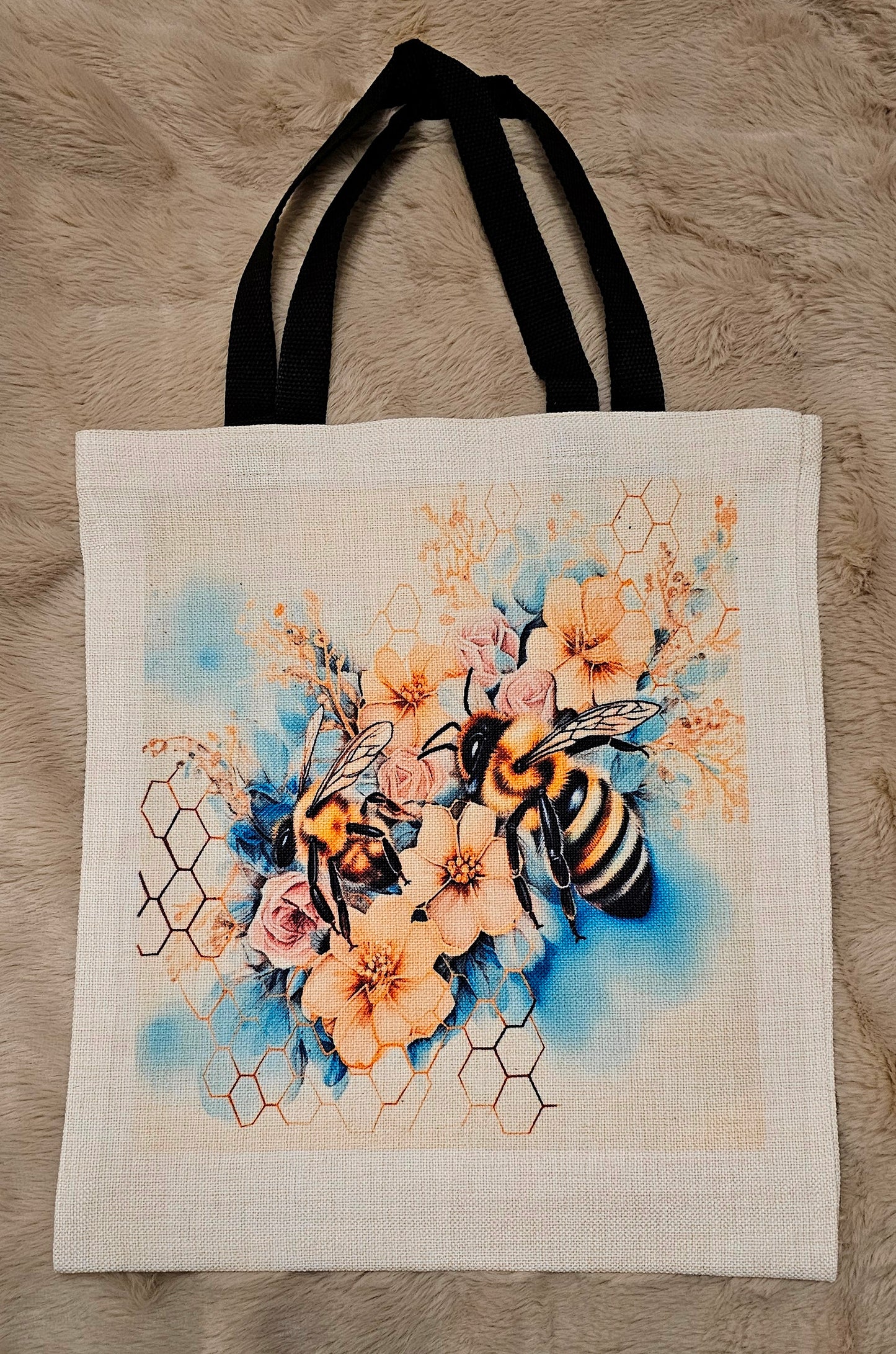 #BAG003 Tote Bag Bee Floral