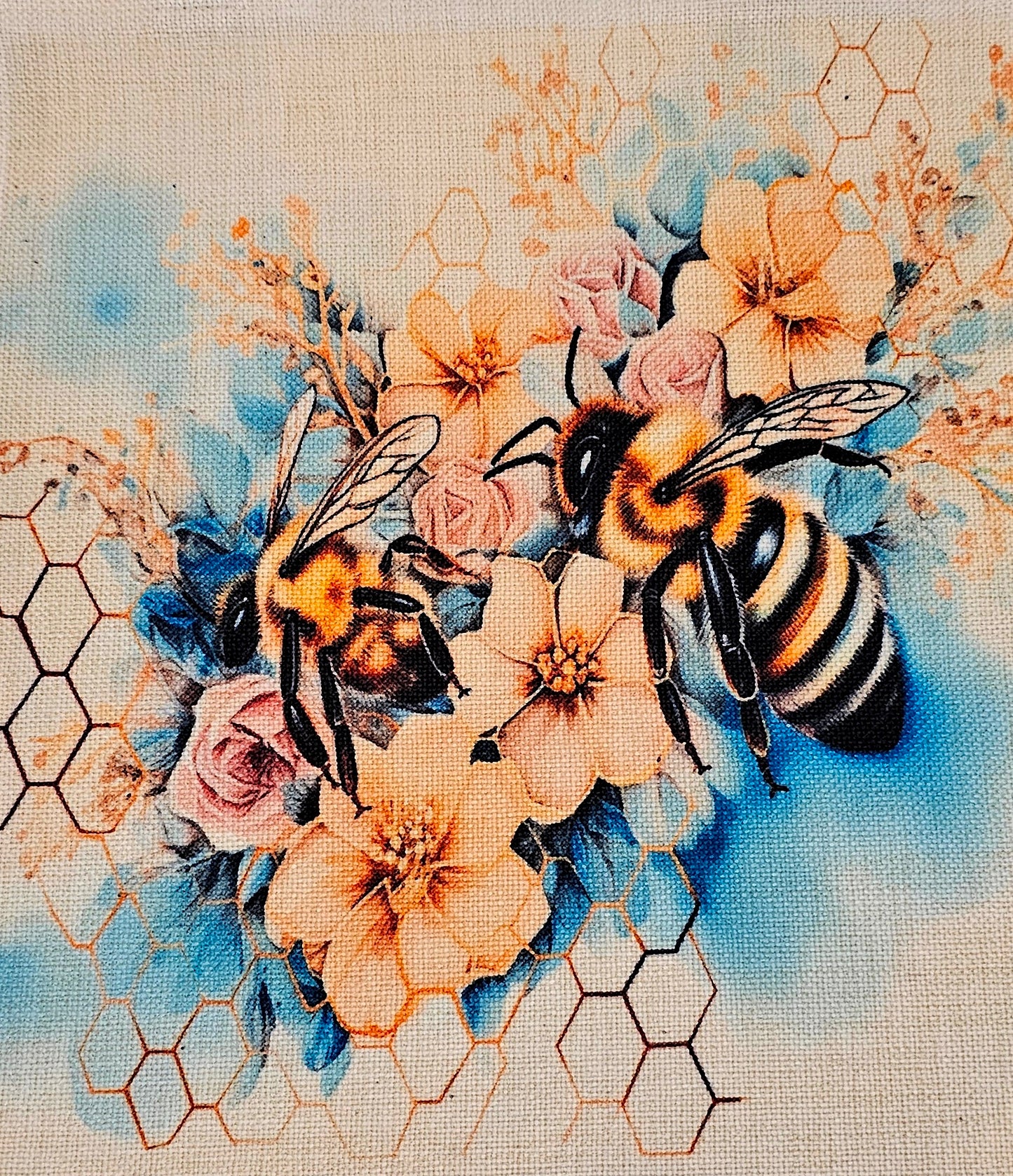 #BAG003 Tote Bag Bee Floral