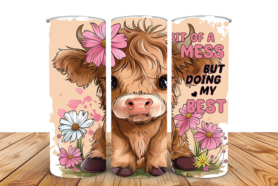 #043 Highland Cow Tumbler 20oz