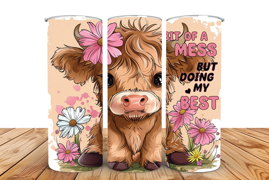 #043 Highland Cow Tumbler 20oz