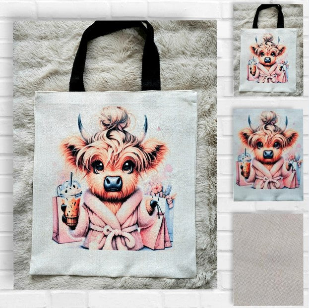 #BAG001 Tote Bag Highland Cow