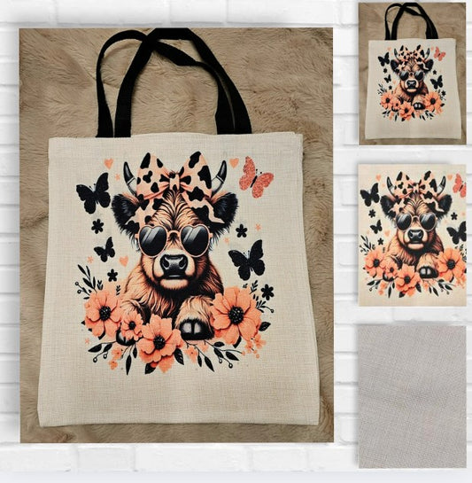 #BAG002 Tote Bag Highland Cow