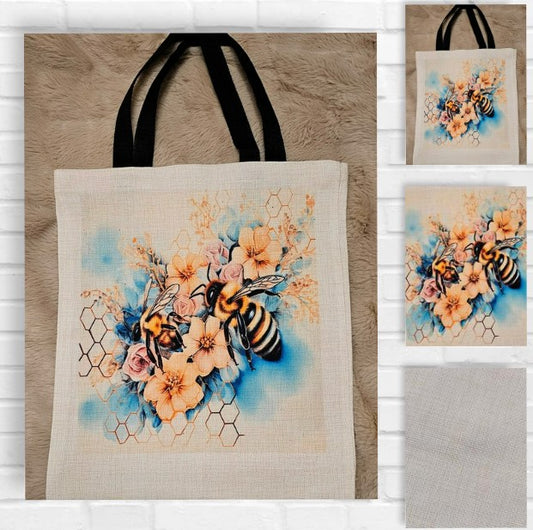 #BAG003 Tote Bag Bee Floral