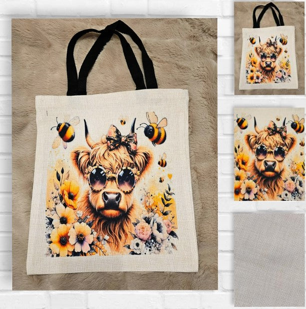 #BAG004 Tote Bag Highland Cow