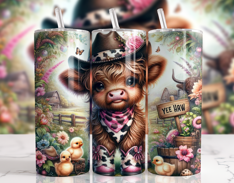 #007 Highland Cow Tumbler 20oz