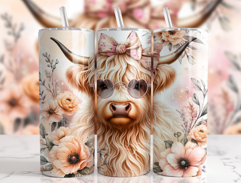 #011 Highland Cow Tumbler 20oz