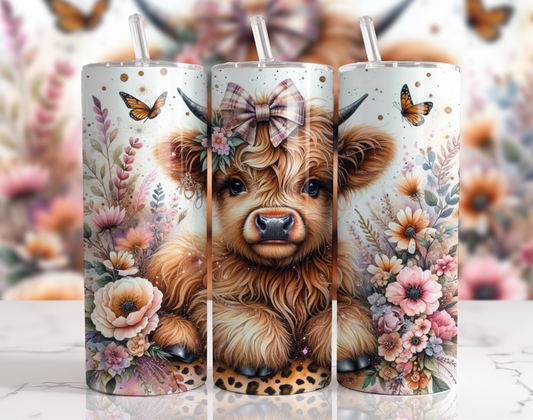 #010 Highland Cow Tumbler 20oz