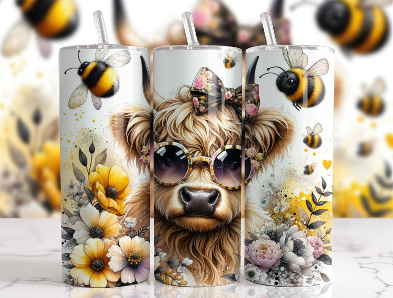 #014 Highland Cow Tumbler 20oz