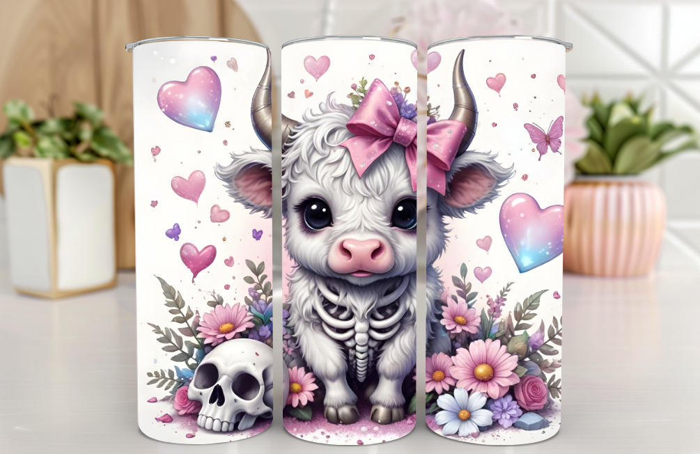 #112 Halloween Highland Cow Tumbler 20oz