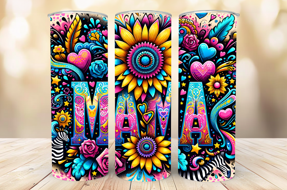 #138 Mama Flower Tumbler 20oz