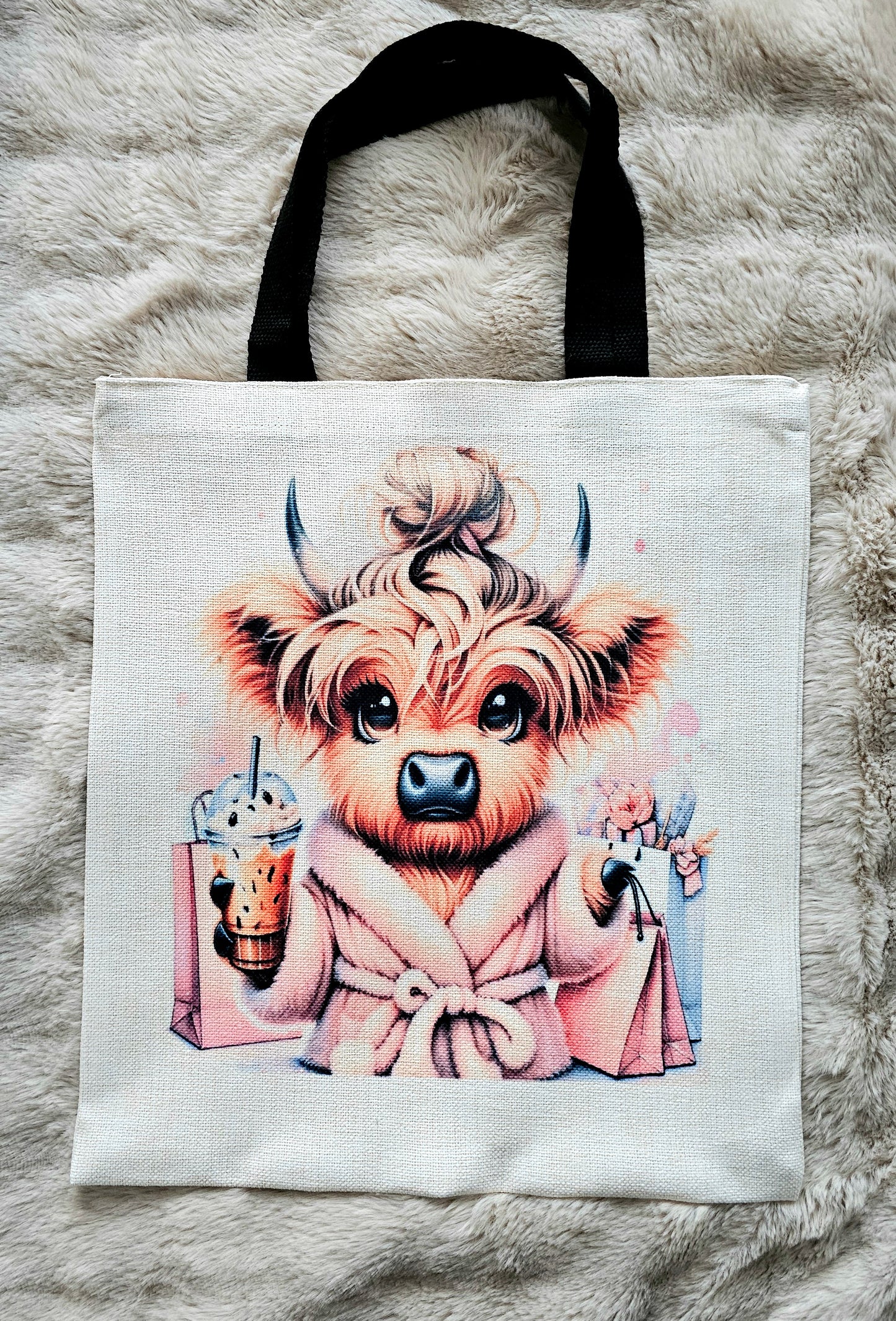 #BAG001 Tote Bag Highland Cow