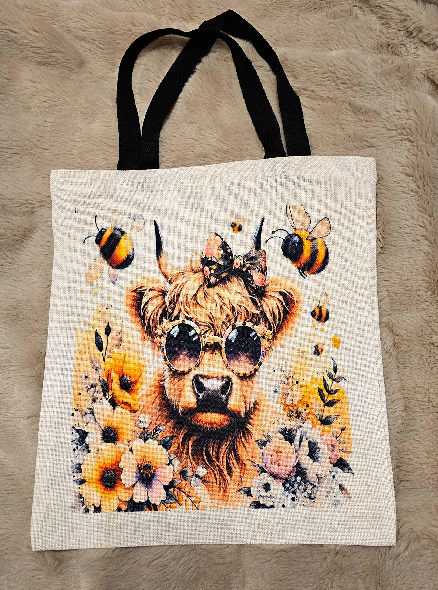 #BAG004 Tote Bag Highland Cow
