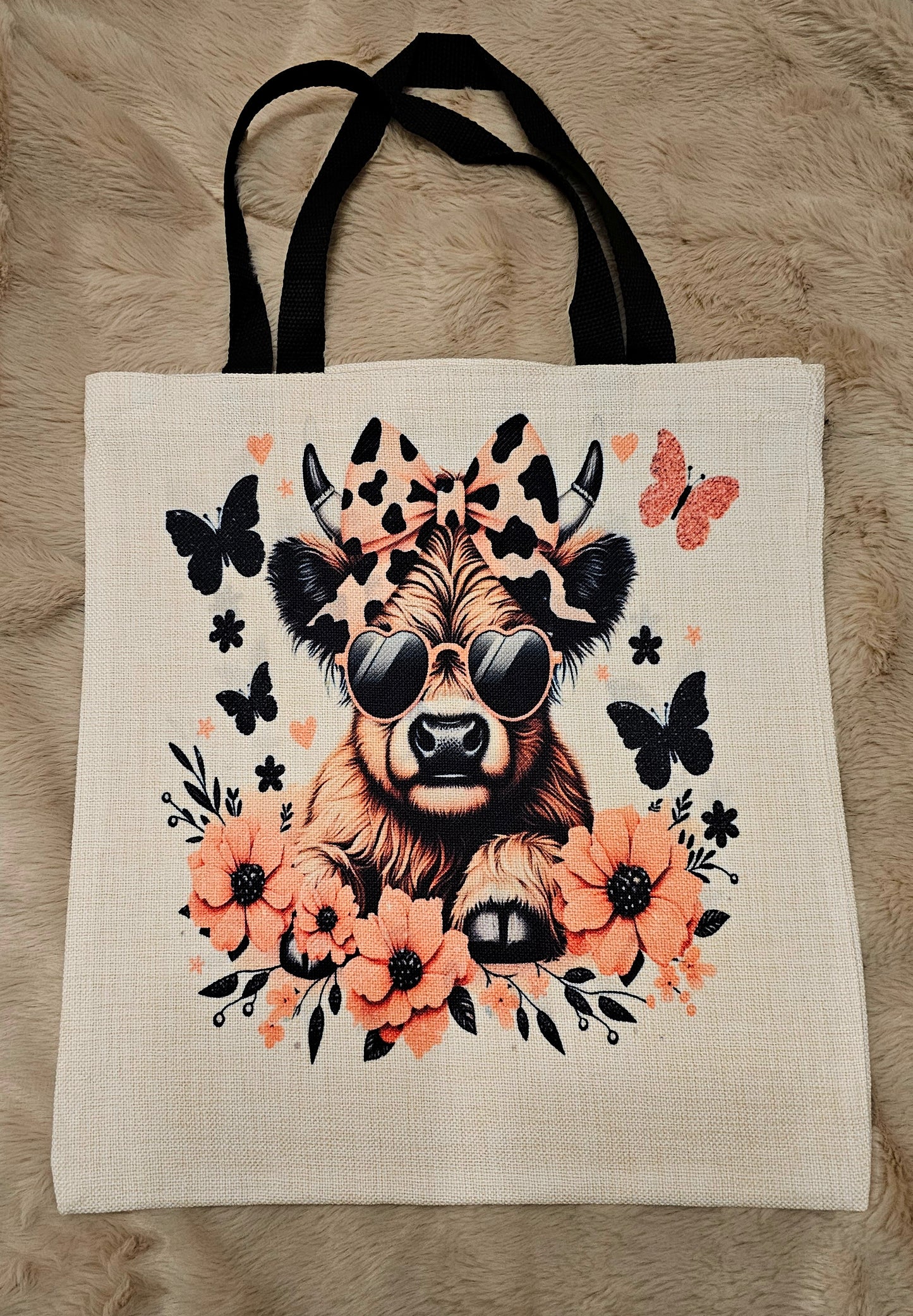 #BAG002 Tote Bag Highland Cow