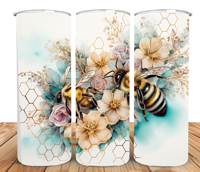 #021 Bee Tumbler 20oz