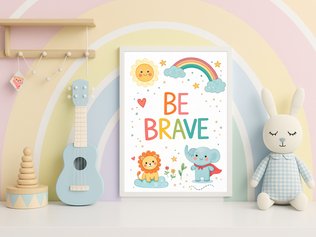 Kids Nursery Wall Art Prints – A5 / A4 / A3