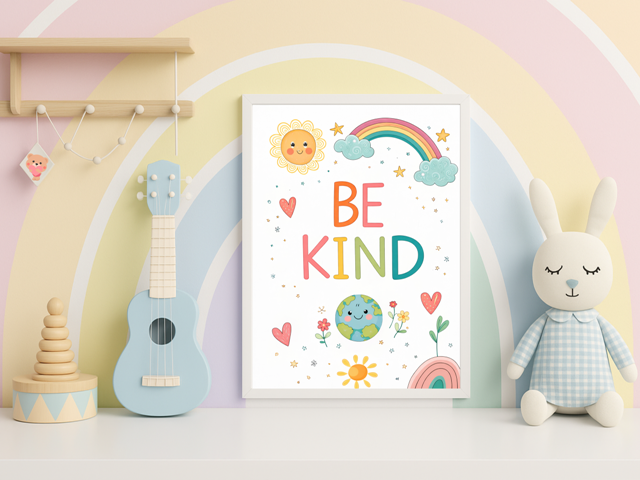 Kids Nursery Wall Art Prints – A5 / A4 / A3