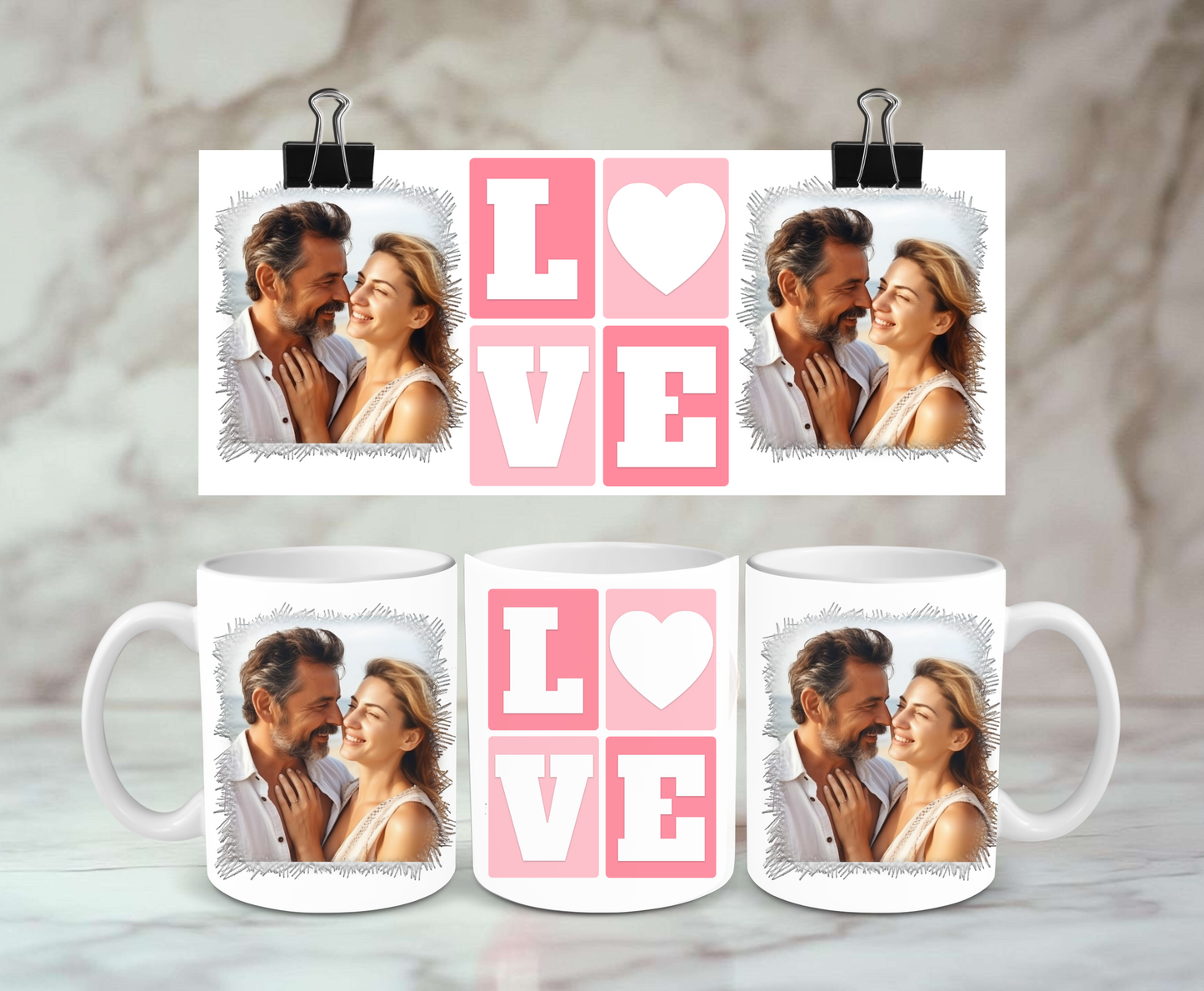 LOVE personalised mug with your photos
