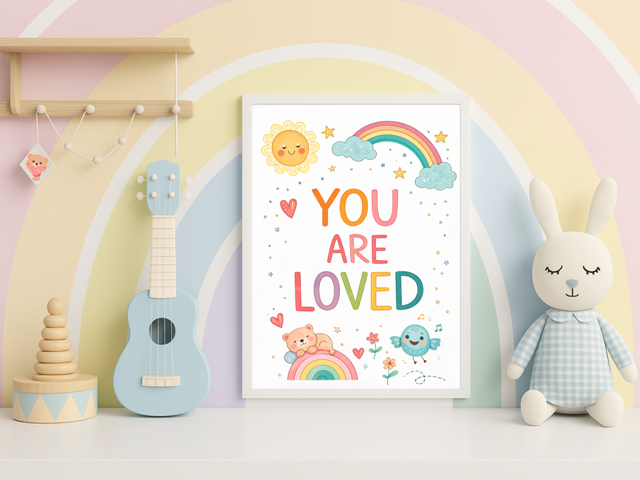Kids Nursery Wall Art Prints – A5 / A4 / A3