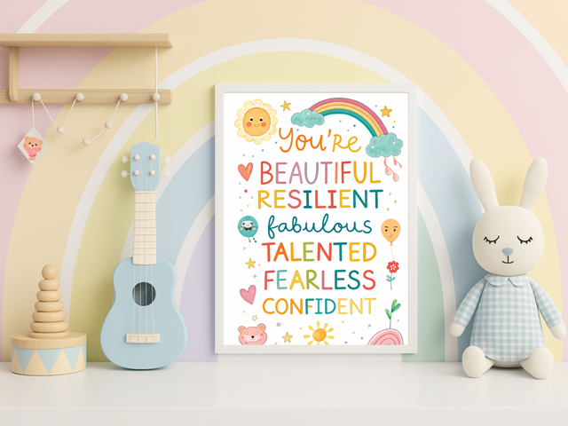 Kids Nursery Wall Art Prints – A5 / A4 / A3