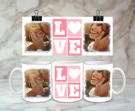 LOVE personalised mug with your photos